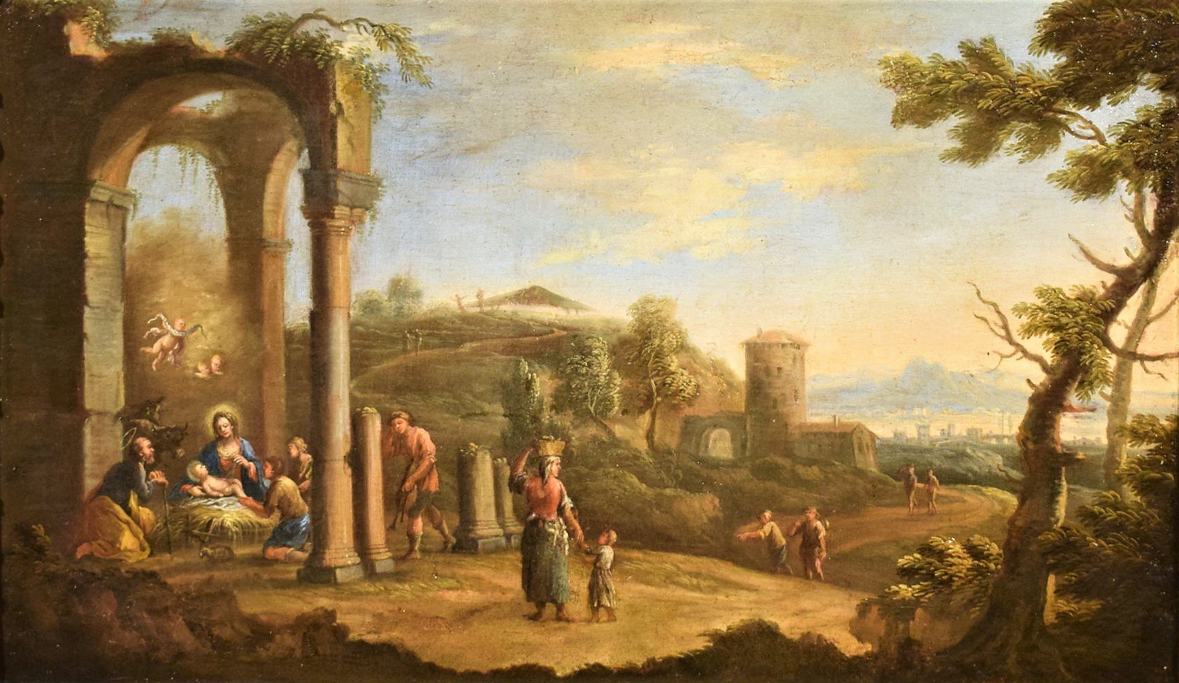 Arcadian Landscape with Nativity